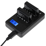 Chargeur double batterie avec écran LCD pour GoPro HERO4 (AHDBT-401), affiche la capacité de charge (GP258-C), pour GoPro HERO4