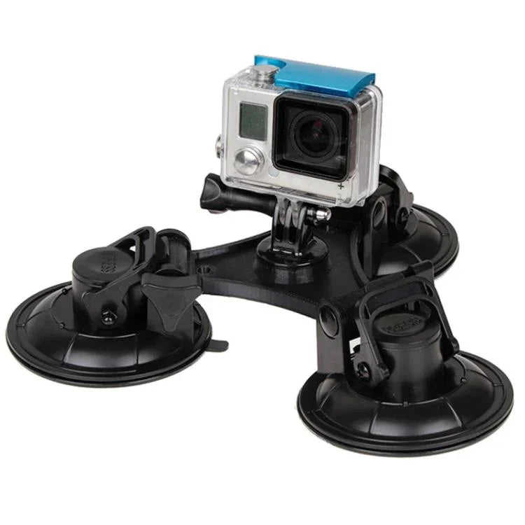 Support à ventouse triangulaire XM70-B avec tournevis hexagonal pour GoPro, Insta360, DJI et autres caméras d'action, compatible avec GoPro HERO9 XM70-B