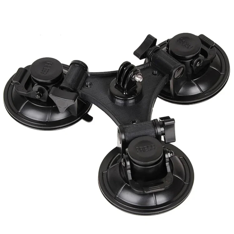 Support à ventouse triangulaire XM70-B avec tournevis hexagonal pour GoPro, Insta360, DJI et autres caméras d'action, compatible avec GoPro HERO9 XM70-B
