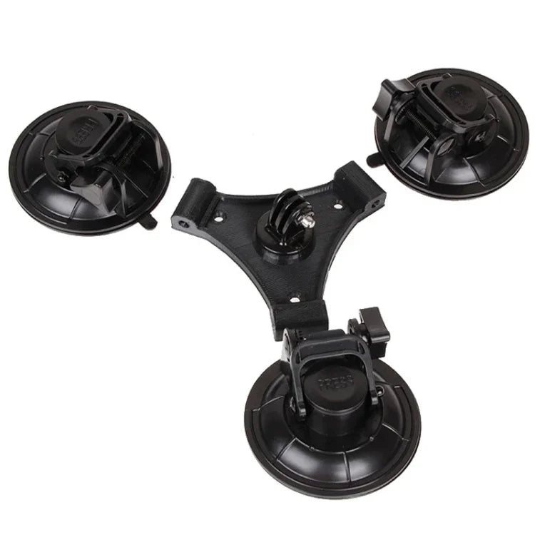 Support à ventouse triangulaire XM70-B avec tournevis hexagonal pour GoPro, Insta360, DJI et autres caméras d'action, compatible avec GoPro HERO9 XM70-B