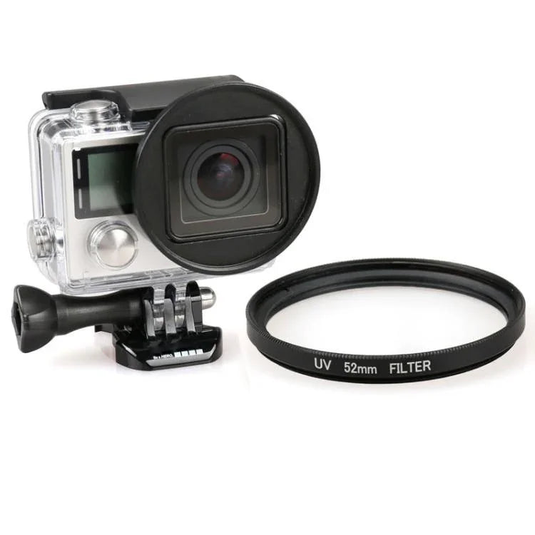 Filtre UV rond de 52 mm pour GoPro HERO4/3+, lentille UV