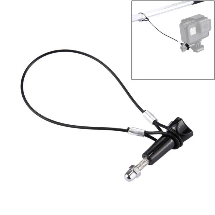 Cordon / Lanière en acier inoxydable avec vis pour GoPro HERO11 Black/HERO10 Black / HERO9 Black /HERO8 Black /7 /6/ 5 /5 Session /4 /3+ /3 /2 /1, Longueur : 31,5 cm