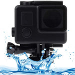 Boîtier étanche Black Edition avec fixation basique à boucle pour GoPro HERO4/3+, étanche jusqu'à 10 m de profondeur.