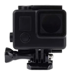 Boîtier étanche Black Edition avec fixation basique à boucle pour GoPro HERO4/3+, étanche jusqu'à 10 m de profondeur.