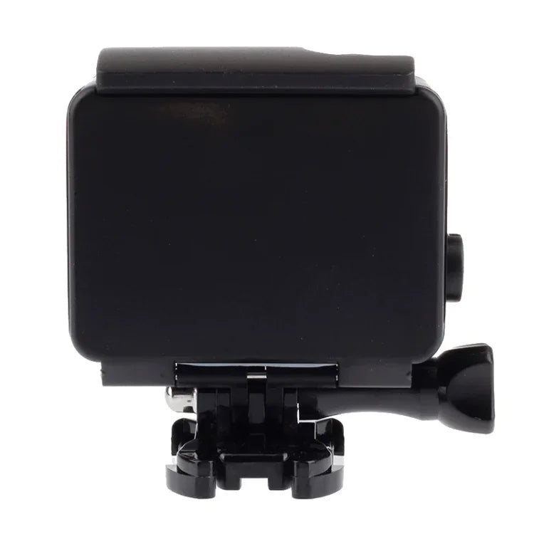 Boîtier étanche Black Edition avec fixation basique à boucle pour GoPro HERO4/3+, étanche jusqu'à 10 m de profondeur.