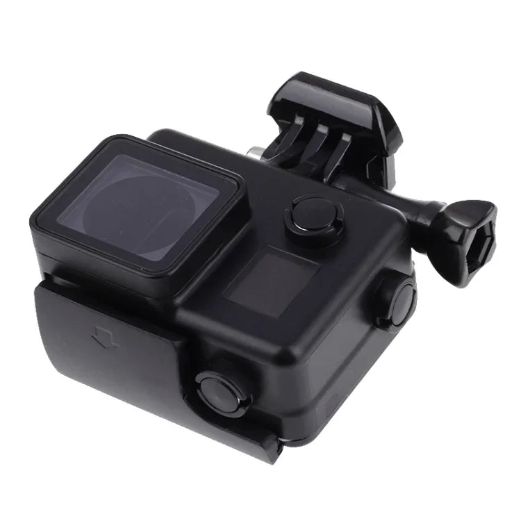 Boîtier étanche Black Edition avec fixation basique à boucle pour GoPro HERO4/3+, étanche jusqu'à 10 m de profondeur.