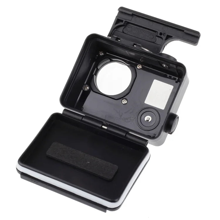 Boîtier étanche Black Edition avec fixation basique à boucle pour GoPro HERO4/3+, étanche jusqu'à 10 m de profondeur.