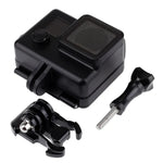 Boîtier étanche Black Edition avec fixation basique à boucle pour GoPro HERO4/3+, étanche jusqu'à 10 m de profondeur.