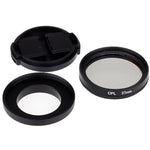 Filtre polarisant circulaire CPL 37 mm avec capuchon pour caméra Xiaomi Xiaoyi 4K+ / 4K, Xiaoyi Lite, Xiaoyi Sport.