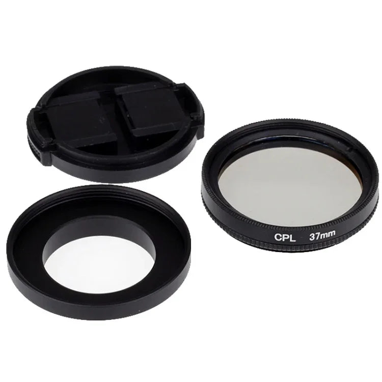 Filtre polarisant circulaire CPL 37 mm avec capuchon pour caméra Xiaomi Xiaoyi 4K+ / 4K, Xiaoyi Lite, Xiaoyi Sport.