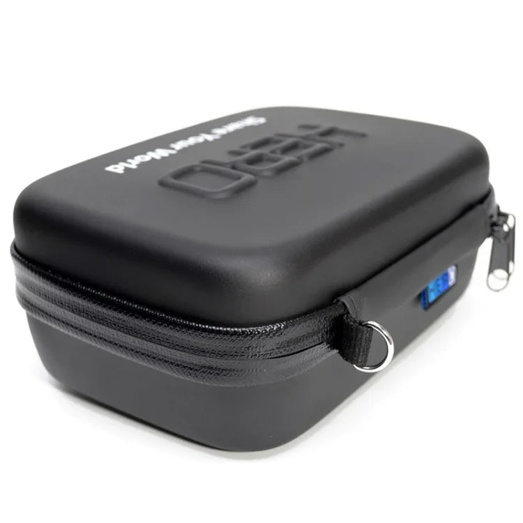 Étui de voyage portable, antichoc et étanche, pour GoPro, Insta360, DJI et autres caméras d'action. Dimensions : 16 cm x 12 cm x 7 cm.