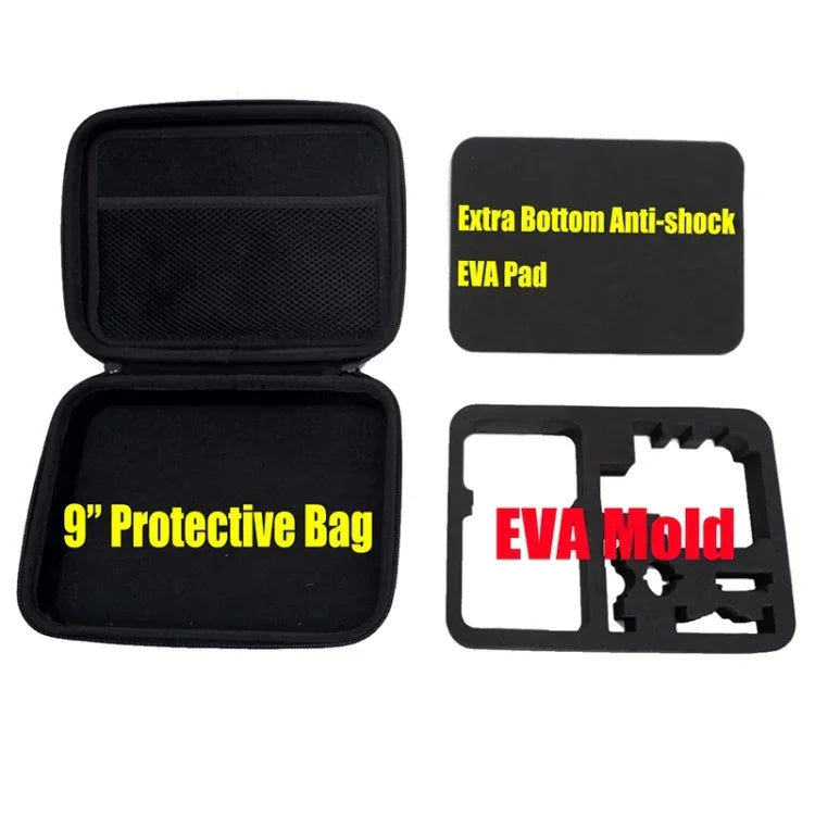 Étui de voyage portable, antichoc et étanche, pour GoPro, Insta360, DJI et autres caméras d'action. Dimensions : 22 cm x 16 cm x 7 cm.