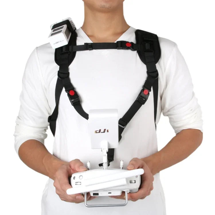 Sac à dos bandoulière multifonction avec sangle de cou pour DJI Phantom 3 / 2 / 1 / Vision+, compatible avec drone, radiocommande, batterie et hélices.