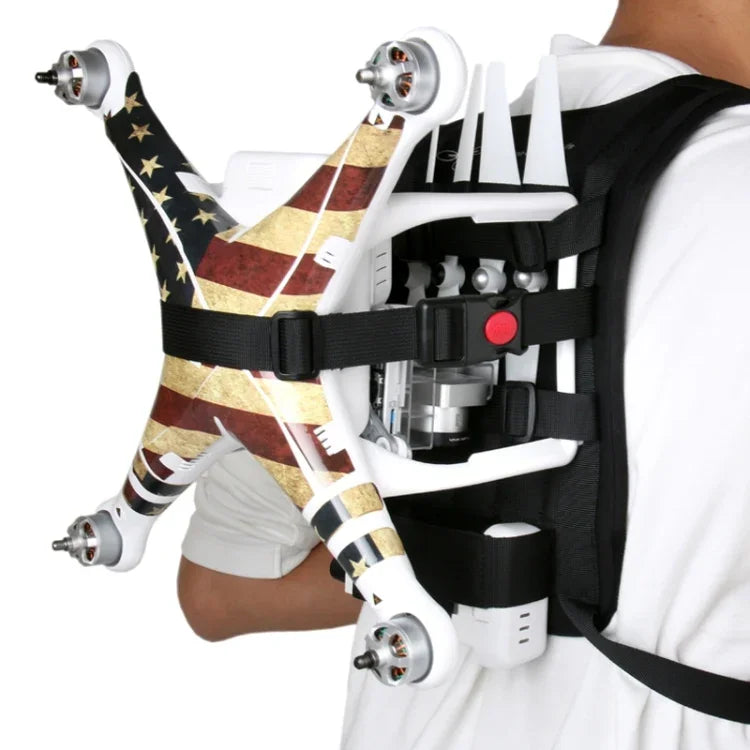 Sac à dos bandoulière multifonction avec sangle de cou pour DJI Phantom 3 / 2 / 1 / Vision+, compatible avec drone, radiocommande, batterie et hélices.