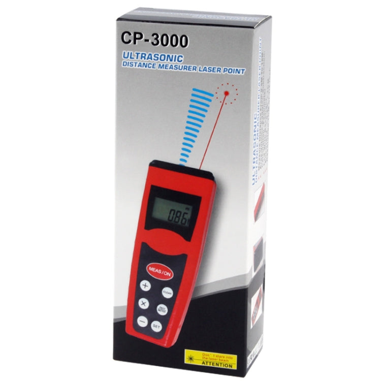 Mesureur de distance ultrasonique avec pointeur laser, portée : 0,5-18m