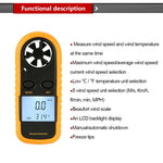 Thermomètre anémomètre électronique numérique AR-816, AR-816