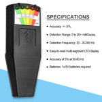 Détecteur de rayonnement électromagnétique 5-LED EMF, Testeur, Style 2 Blanc, Style 2 Noir