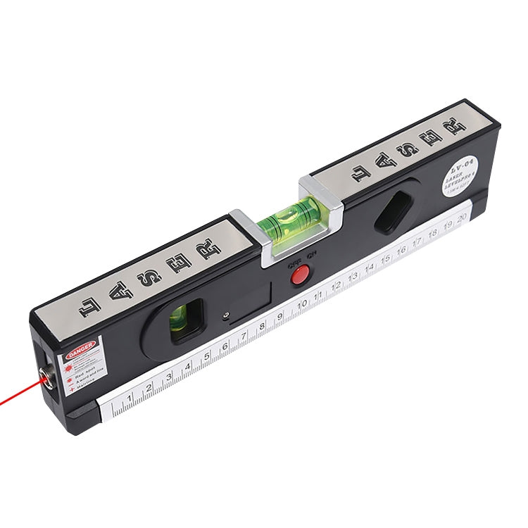 Niveau laser avec ruban à mesurer Pro 4 (100cm) / Niveau à bulles avec lumière LED, LV-04
