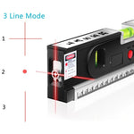 Niveau laser avec ruban à mesurer Pro 4 (100cm) / Niveau à bulles avec lumière LED, LV-04