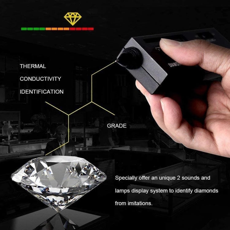 Sélecteur de diamant II avec indicateur LED, pile CC 9V, testeur II