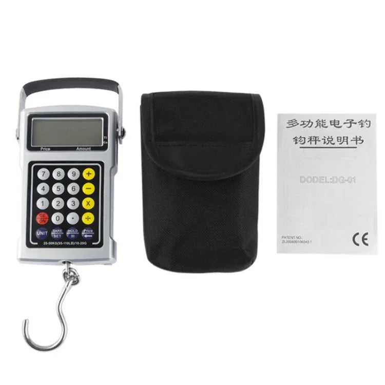Balance électronique multifonction 7 en 1 pour hameçon (50KG/20g), 7 en 1 50kgx10g