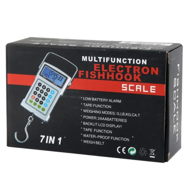Balance électronique multifonction 7 en 1 pour hameçon (50KG/20g), 7 en 1 50kgx10g