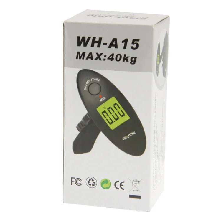 Balance électronique de voyage pour bagages LCD 40kg x 100g (WH-A15), WH-A15