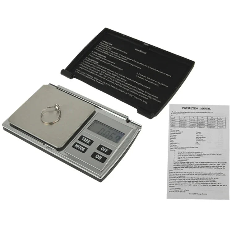 Balance numérique à clapet 100g / 0,01g avec écran LCD rétroéclairé, 100g / 0,01g