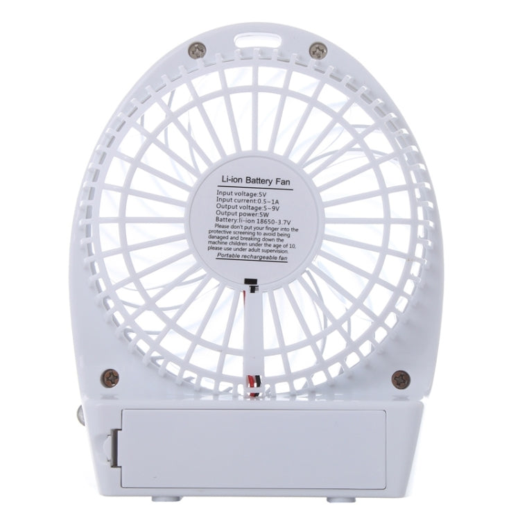 Ventilateur portable Hadata 4,3 pouces rechargeable par USB/batterie Li-ion avec réglage à trois vitesses et clip