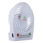 Ventilateur portable Hadata 4,3 pouces rechargeable par USB/batterie Li-ion avec réglage à trois vitesses et clip