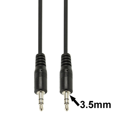 Câble audio stéréo mini prise mâle 3,5 mm, longueur : 3 m, longueur : 3 m (noir)