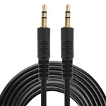 Câble Aux, câble audio stéréo mini prise mâle 3,5 mm, longueur : 5 m (noir + connecteur plaqué or), longueur : 5 m noir, (plaqué or)