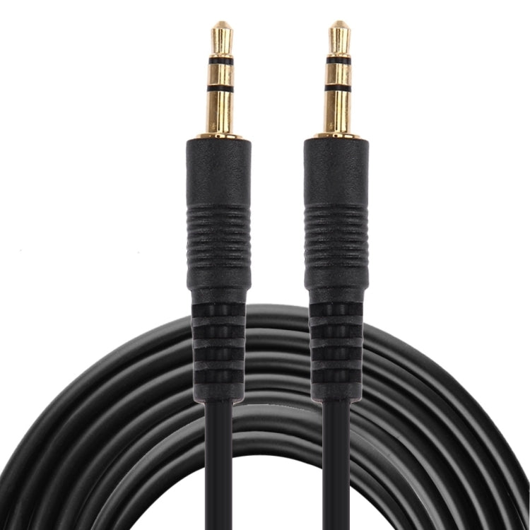 Câble Aux, câble audio stéréo mini prise mâle 3,5 mm, longueur : 5 m (noir + connecteur plaqué or), longueur : 5 m noir, (plaqué or)