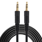 Câble Aux, câble audio stéréo mini prise mâle 3,5 mm, longueur : 3 m (noir + connecteur plaqué or), longueur : 3 m noir, (plaqué or)