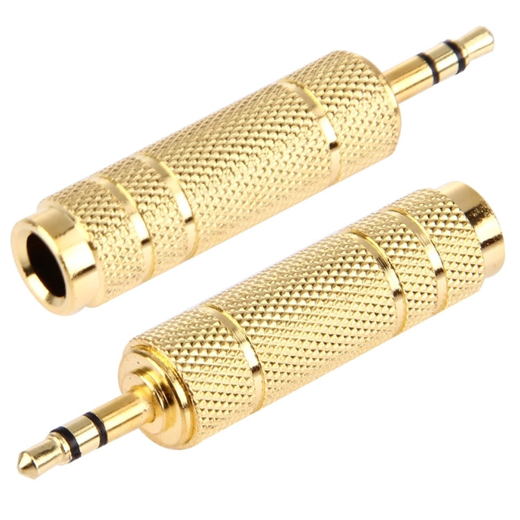 Adaptateur prise stéréo mâle 3,5 mm vers 6,35 mm plaqué or, mâle 3,5 mm vers femelle 6,35 mm