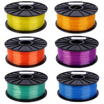Filaments PLA 1,75 mm transparents pour imprimante 3D