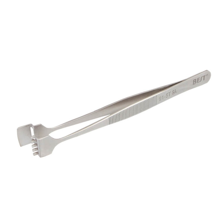Pinces à wafer professionnelles BEST BST-91-5T SA en acier inoxydable pour wafer de silicium, BST-91-5T