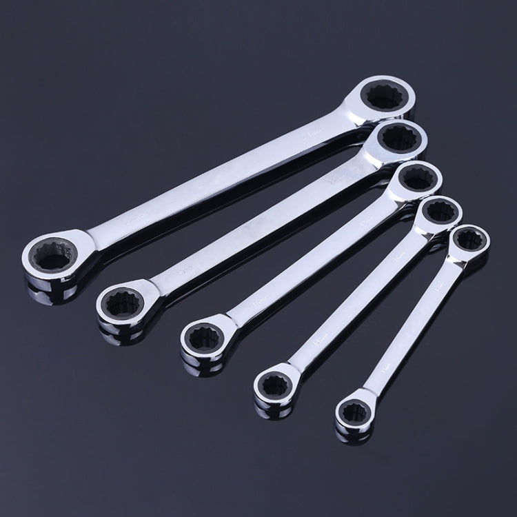 Ensemble professionnel de clés à cliquet double tête, 5 pièces/ensemble