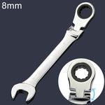 Clé à cliquet angulaire prune à double usage 8mm, longueur : 13,8 cm, 8mm