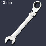 Clé à cliquet angulaire prune à double usage 12mm, longueur : 16,5 cm, 12mm