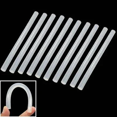 10x Bâtons de Colle Thermofusible Transparente Blanche Pratique, Taille : 270 x 11mm (10pcs dans un emballage, prix pour 10pcs), 270 x 11mm