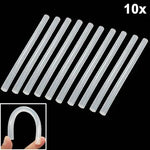 10x Bâtons de Colle Thermofusible Transparente Blanche Pratique, Taille : 270 x 11mm (10pcs dans un emballage, prix pour 10pcs), 270 x 11mm