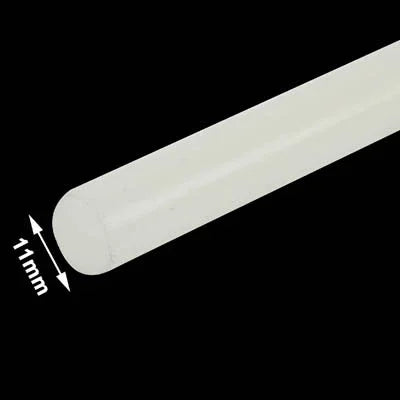 10x Bâtons de Colle Thermofusible Transparente Blanche Pratique, Taille : 270 x 11mm (10pcs dans un emballage, prix pour 10pcs), 270 x 11mm