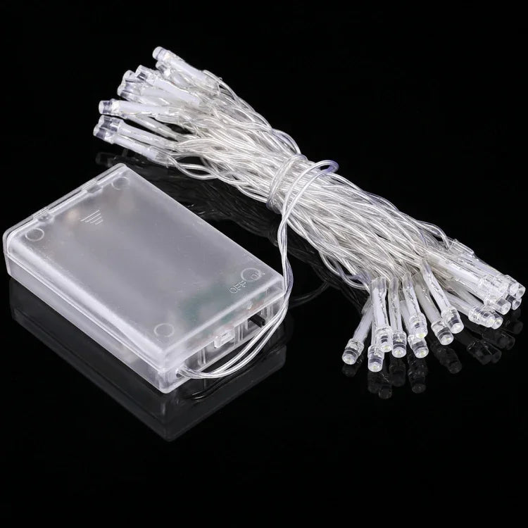 Pour fête de Noël, 30 LED, lumière RGB, flash 2 modes, alimenté par batterie, 3m RGB 4 couleurs