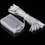 Pour fête de Noël, 20 LED flash 2 modes, alimenté par batterie, 2m blanc chaud, 2m lumière blanche