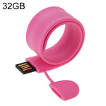 Bracelet en silicone clé USB avec mémoire 32 Go, 32 Go, 32 Go (orange), 32 Go (rose), 32 Go (violet)
