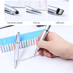 Clé USB stylo 2 en 1, Noir, 2GB (Argent), 4GB (Argent), 8GB (Argent), 16GB (Argent), 32GB (Argent), 2GB (Noir), 4GB (Noir), 8GB (Noir), 16GB (Noir), 32GB (Noir)