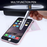 Clé USB stylo 2 en 1, Noir, 2GB (Argent), 4GB (Argent), 8GB (Argent), 16GB (Argent), 32GB (Argent), 2GB (Noir), 4GB (Noir), 8GB (Noir), 16GB (Noir), 32GB (Noir)