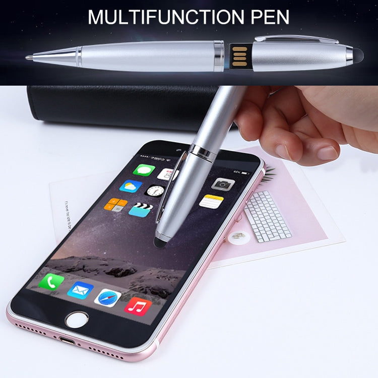 Clé USB stylo 2 en 1, Noir, 2GB (Argent), 4GB (Argent), 8GB (Argent), 16GB (Argent), 32GB (Argent), 2GB (Noir), 4GB (Noir), 8GB (Noir), 16GB (Noir), 32GB (Noir)
