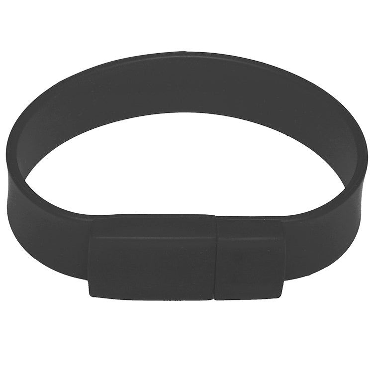 Clé USB 2.0 bracelet en silicone 8GB, 8GB (Noir)